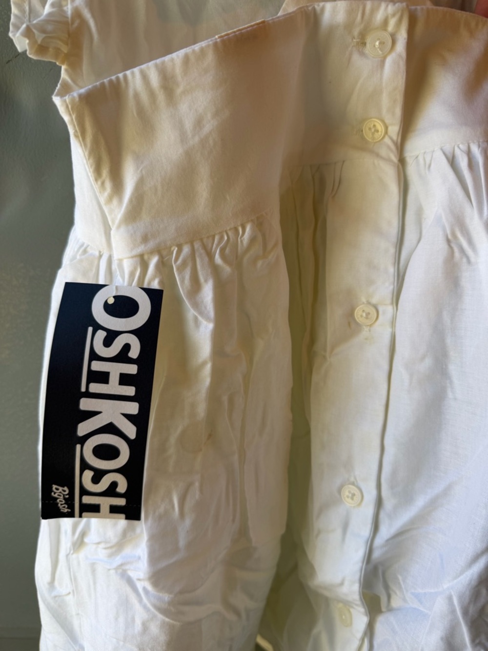 OshKosh B'gosh White Ruffle-Sleeve Party Dress - Picture 5 of 6